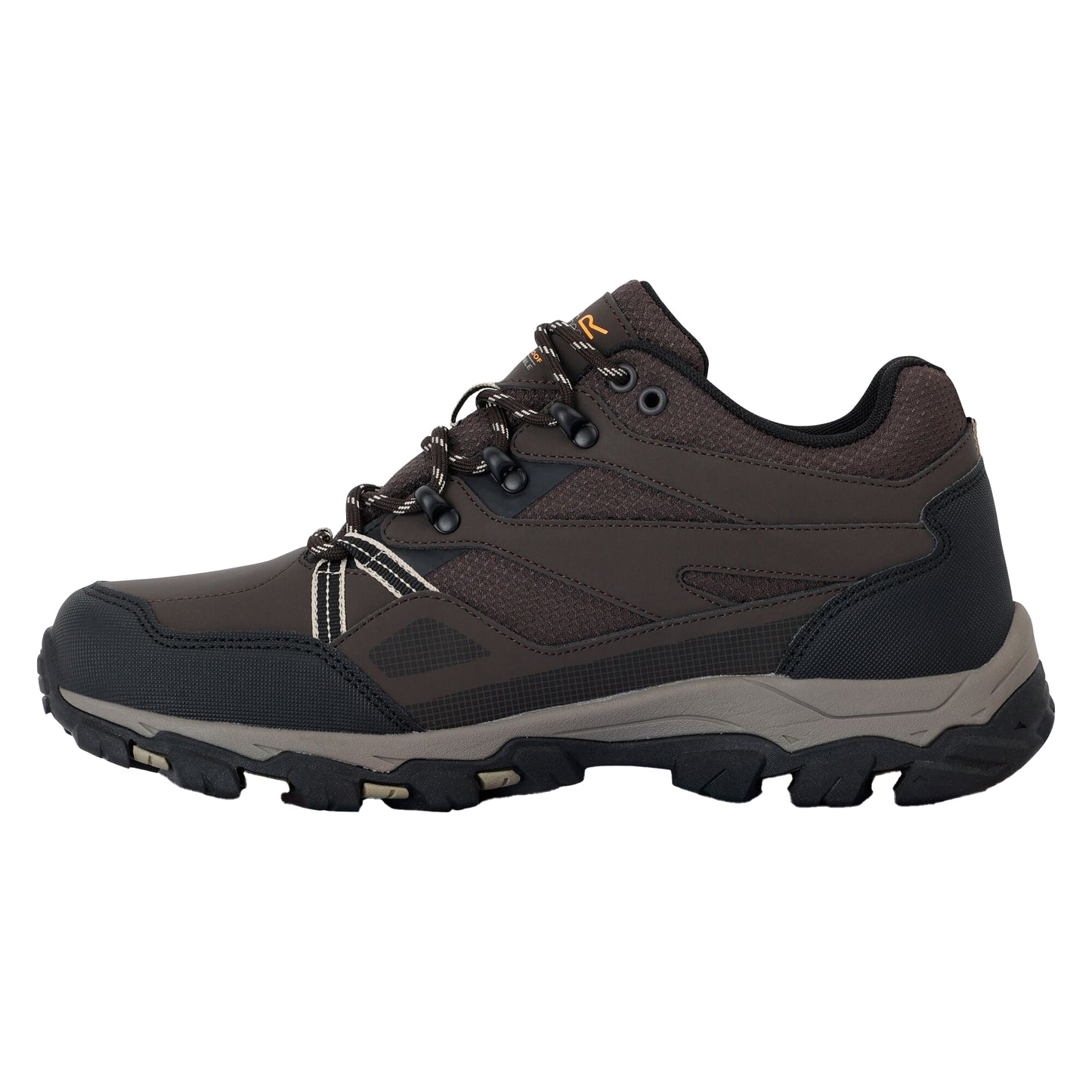Peat-Gold Fawn - Side - Regatta Mens Holcombe 3 Low Walking Boots