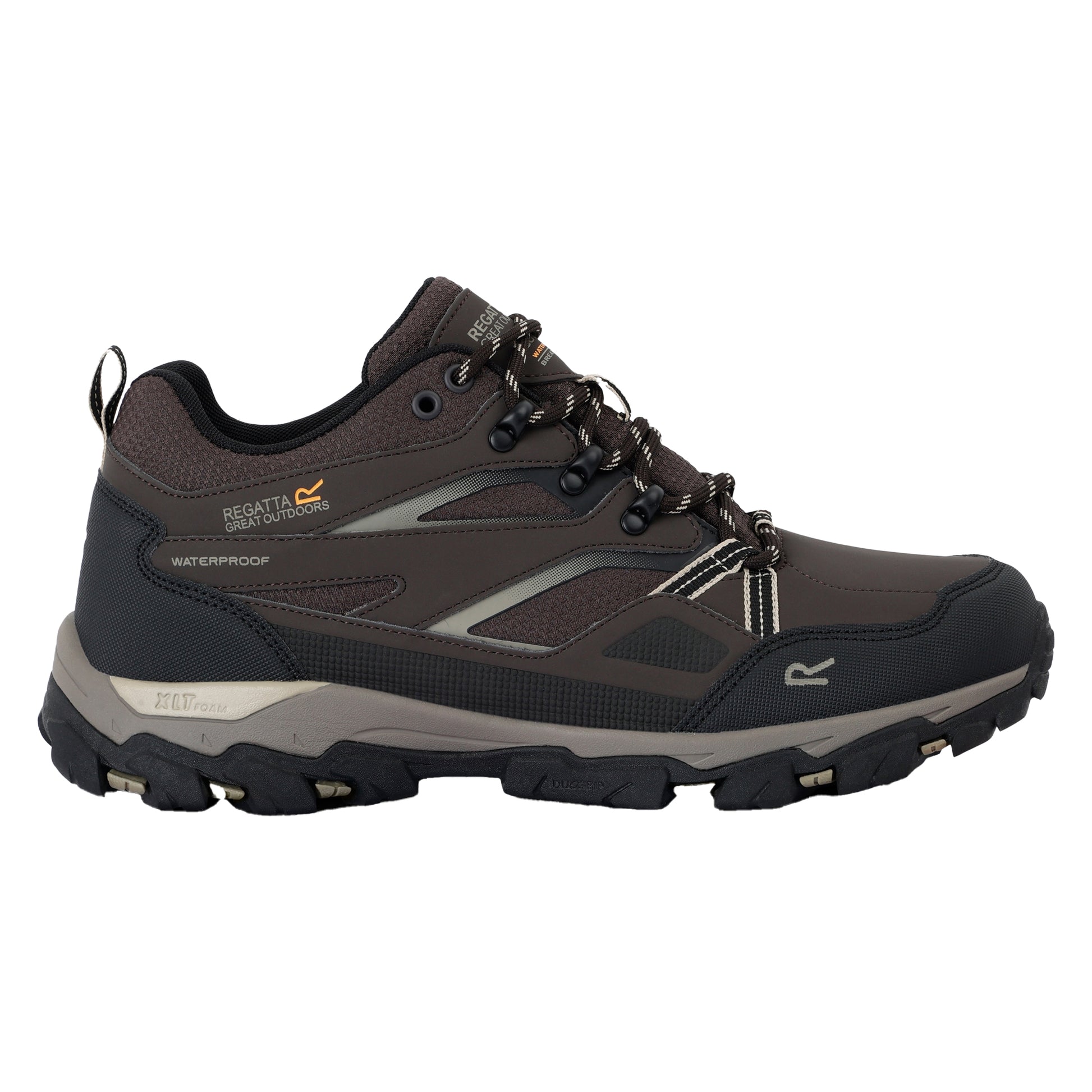 Peat-Gold Fawn - Lifestyle - Regatta Mens Holcombe 3 Low Walking Boots