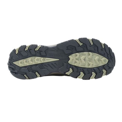 Dark Khaki-Light Sage - Close up - Regatta Mens Holcombe 3 Low Walking Boots