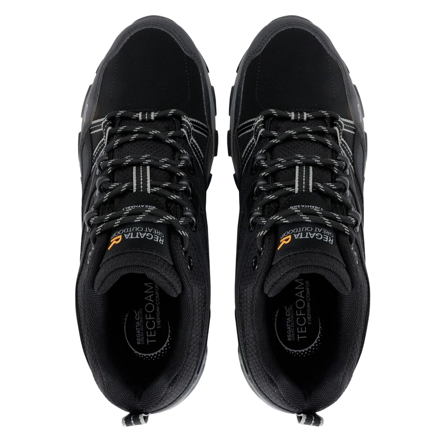 Black-Granite - Pack Shot - Regatta Mens Holcombe 3 Low Walking Boots