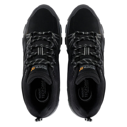 Black-Granite - Pack Shot - Regatta Mens Holcombe 3 Low Walking Boots