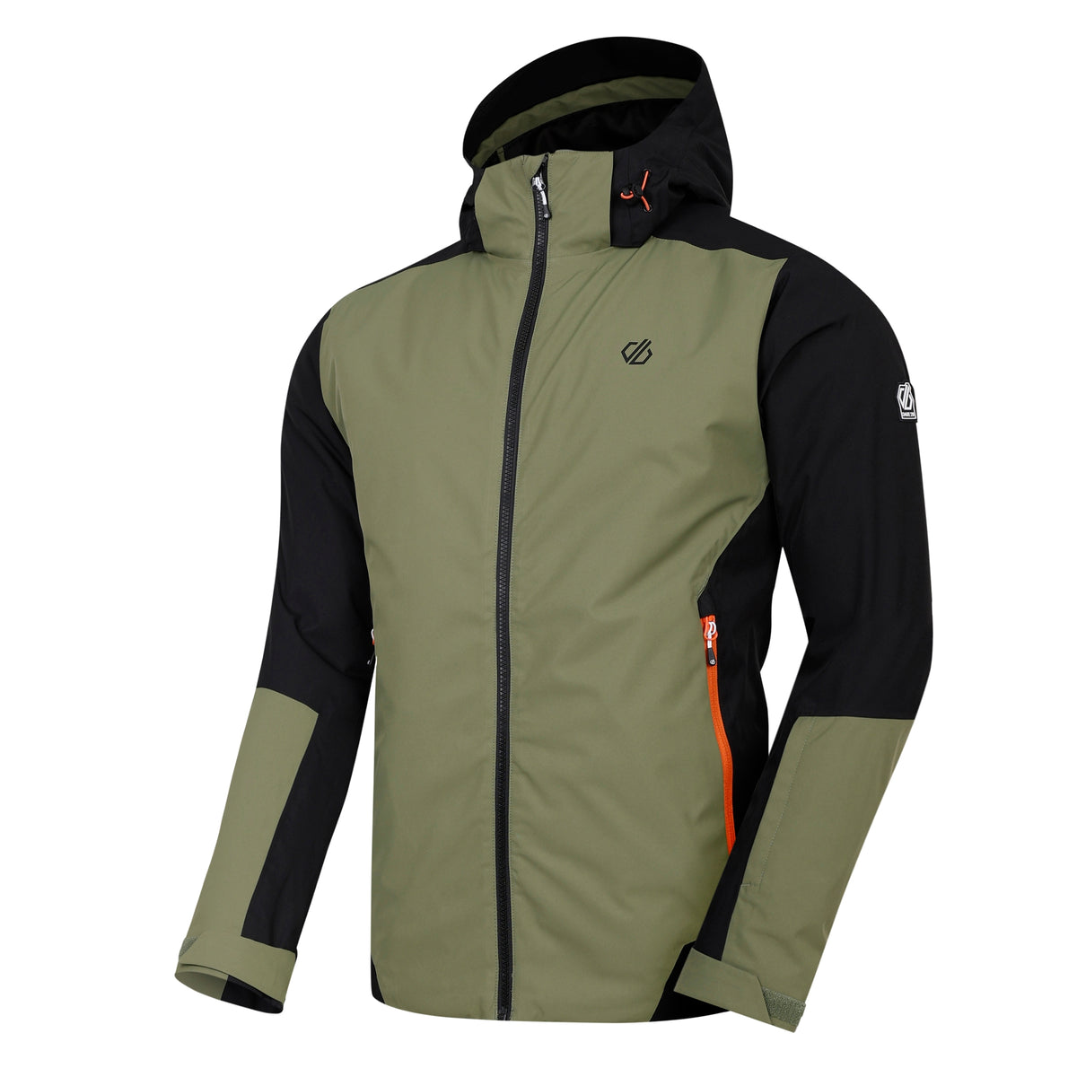 Black-Olivine Green - Side - Dare 2B Mens Precision II Ski Jacket