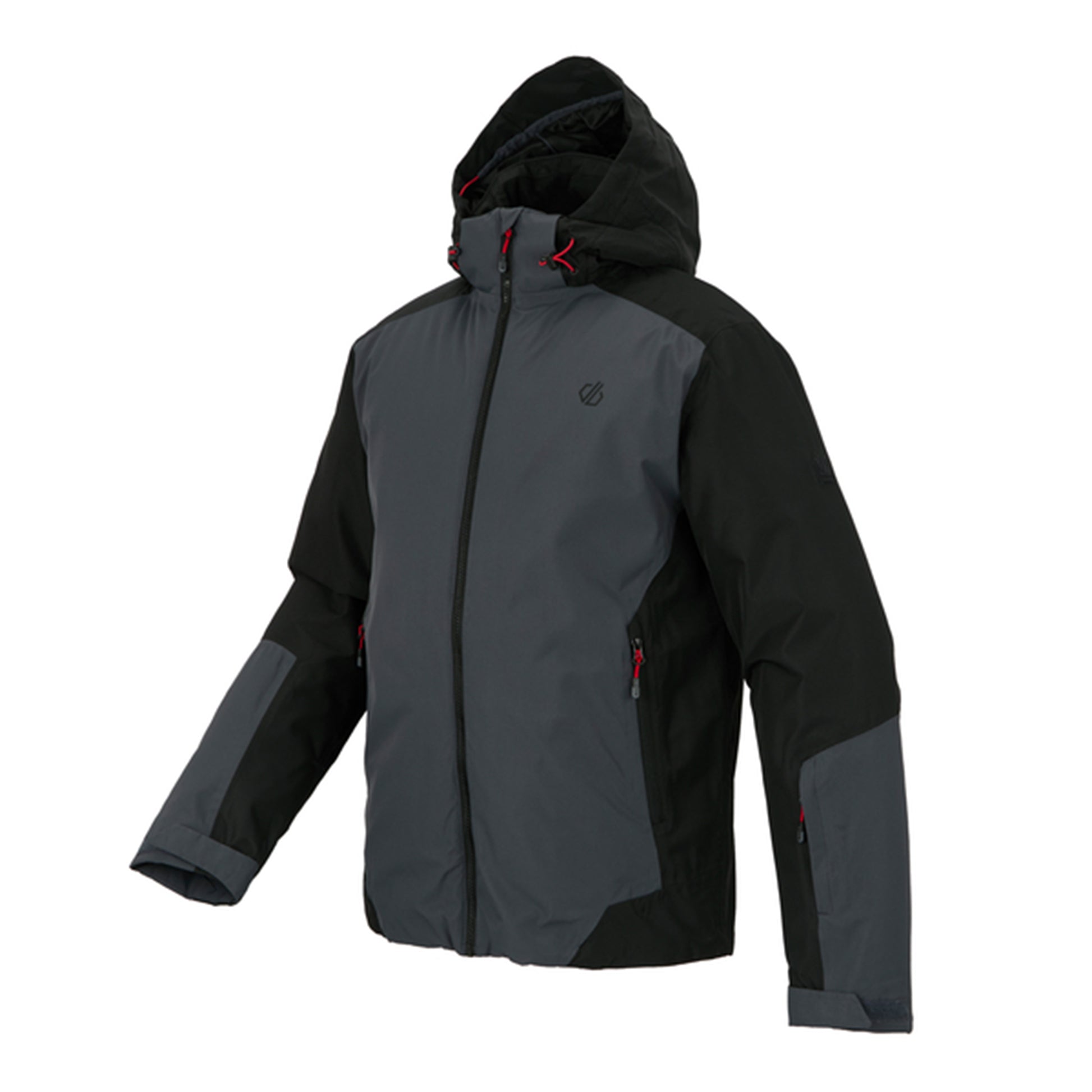 Black-Ebony-Danger Red - Side - Dare 2B Mens Precision II Ski Jacket