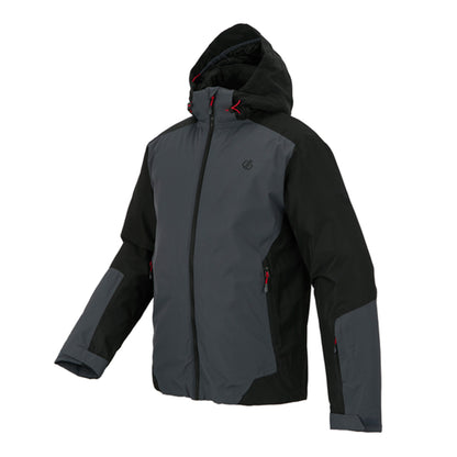 Black-Ebony-Danger Red - Side - Dare 2B Mens Precision II Ski Jacket