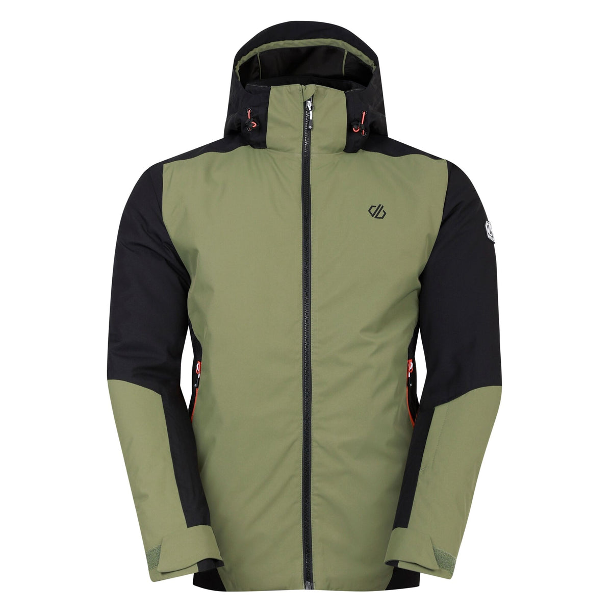 Black-Olivine Green - Front - Dare 2B Mens Precision II Ski Jacket