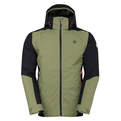 Black-Olivine Green - Front - Dare 2B Mens Precision II Ski Jacket