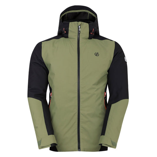 Black-Olivine Green - Front - Dare 2B Mens Precision II Ski Jacket