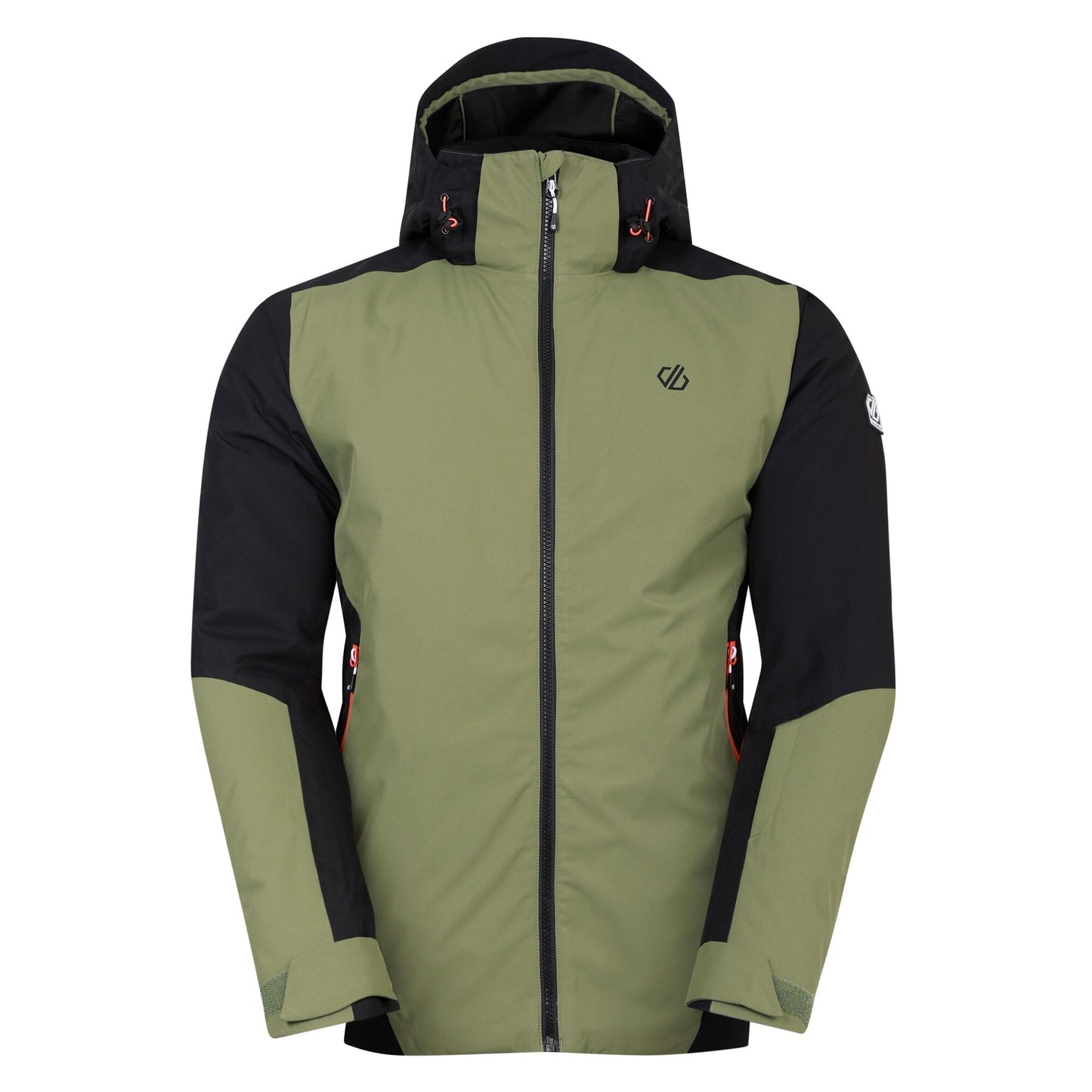 Black-Olivine Green - Front - Dare 2B Mens Precision II Ski Jacket