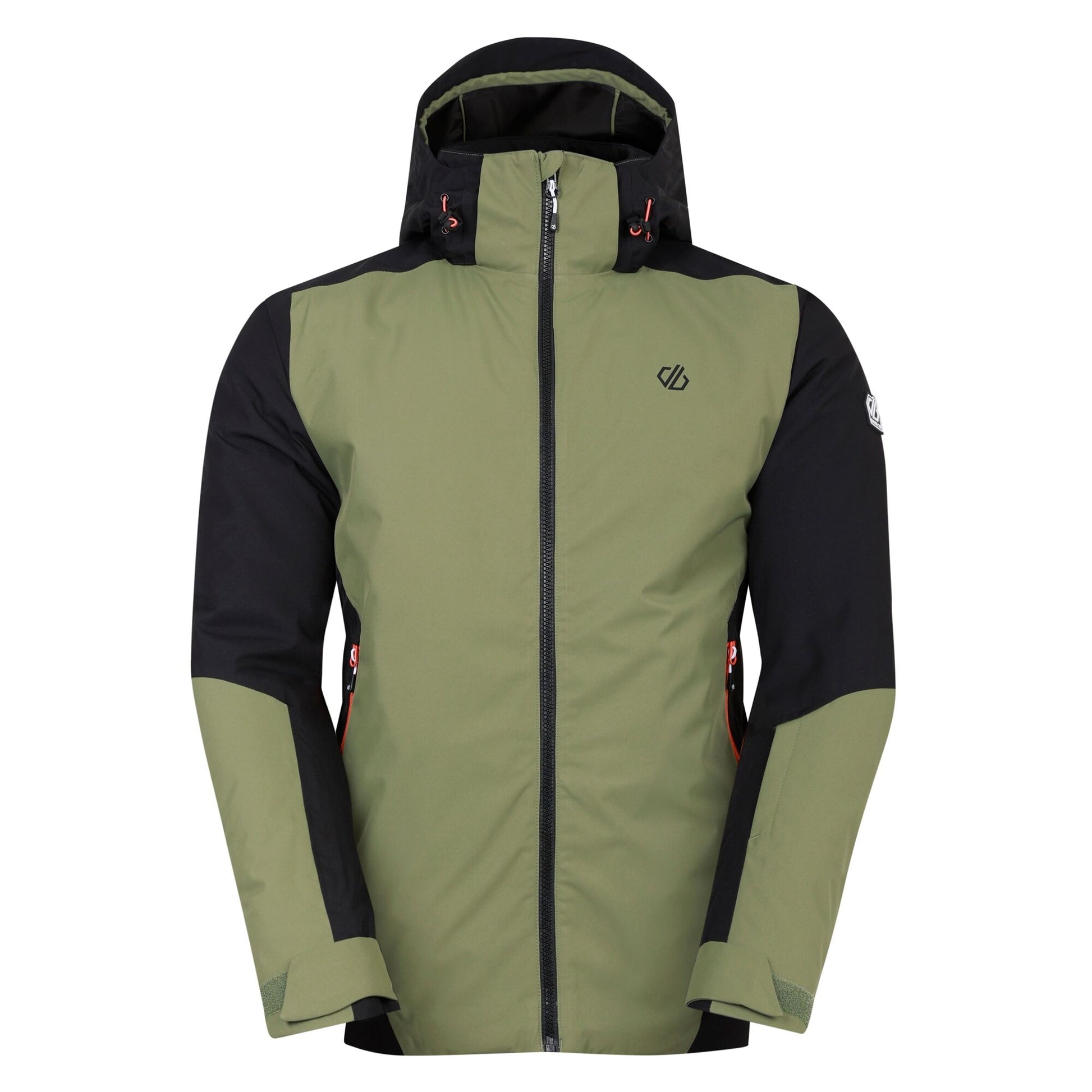 Black-Olivine Green - Front - Dare 2B Mens Precision II Ski Jacket