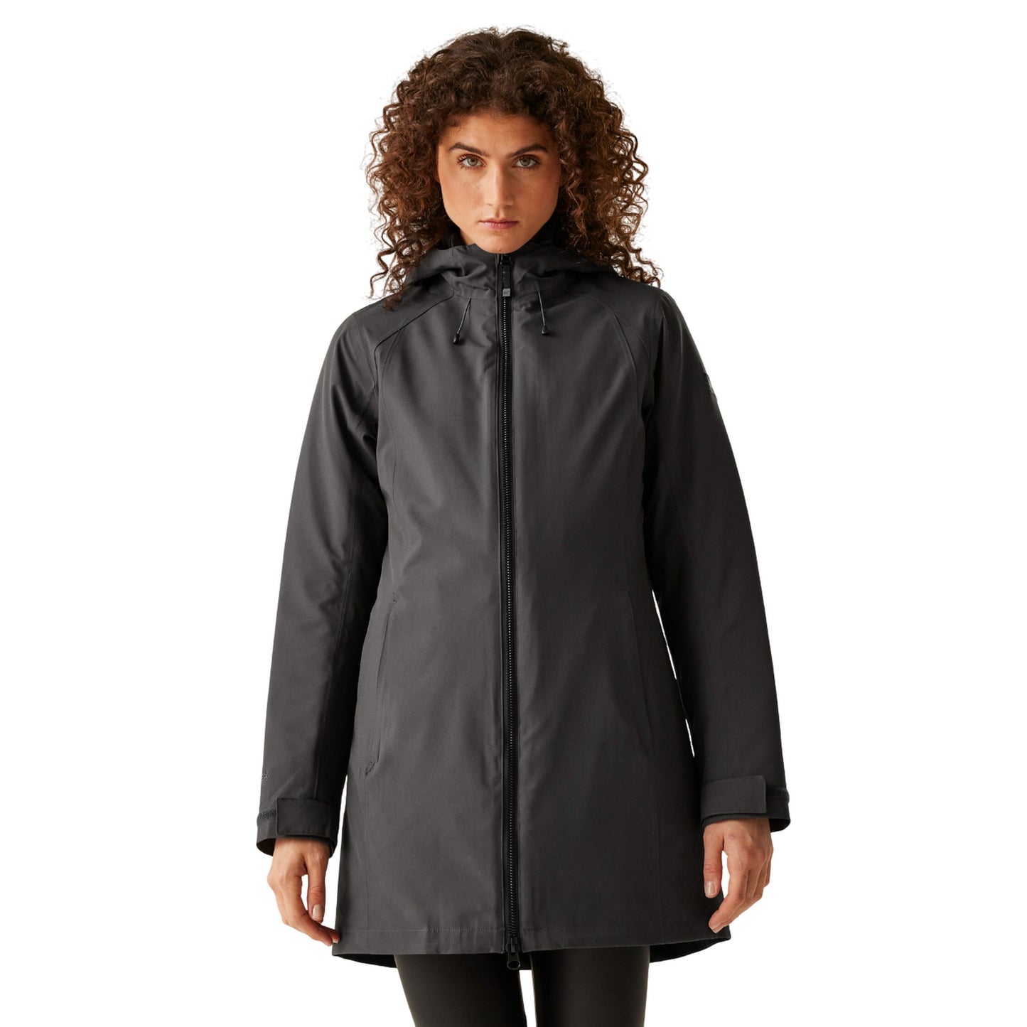Ash-Black - Pack Shot - Regatta Womens-Ladies Denbury V 3 in 1 Waterproof Jacket