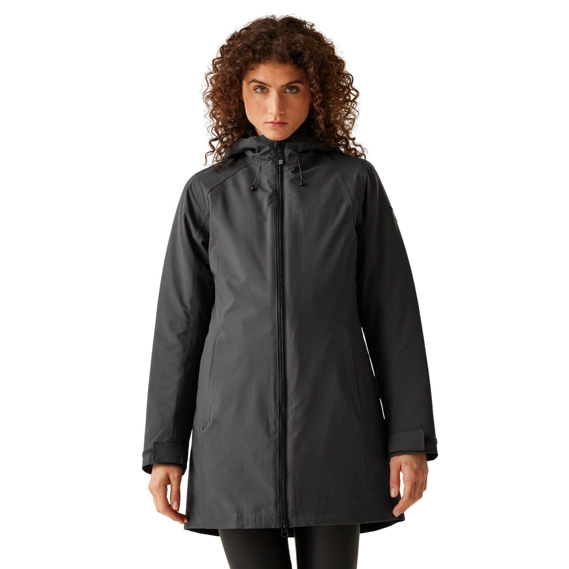 Ash-Black - Pack Shot - Regatta Womens-Ladies Denbury V 3 in 1 Waterproof Jacket
