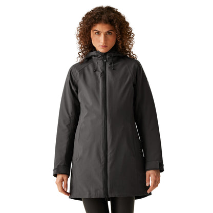 Ash-Black - Pack Shot - Regatta Womens-Ladies Denbury V 3 in 1 Waterproof Jacket