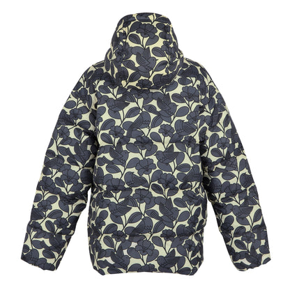 Grey - Back - Regatta Womens-Ladies Orla Kiely Birdy Quilted Oversized Jacket