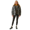 Grey - Side - Regatta Womens-Ladies Orla Kiely Birdy Quilted Oversized Jacket
