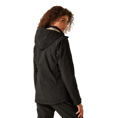 Black-Warm Taupe - Lifestyle - Regatta Womens-Ladies Frelton Waterproof Jacket