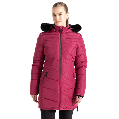 Hydrangea Pink - Lifestyle - Dare 2B Womens-Ladies Striking IIII Mid Length Padded Jacket