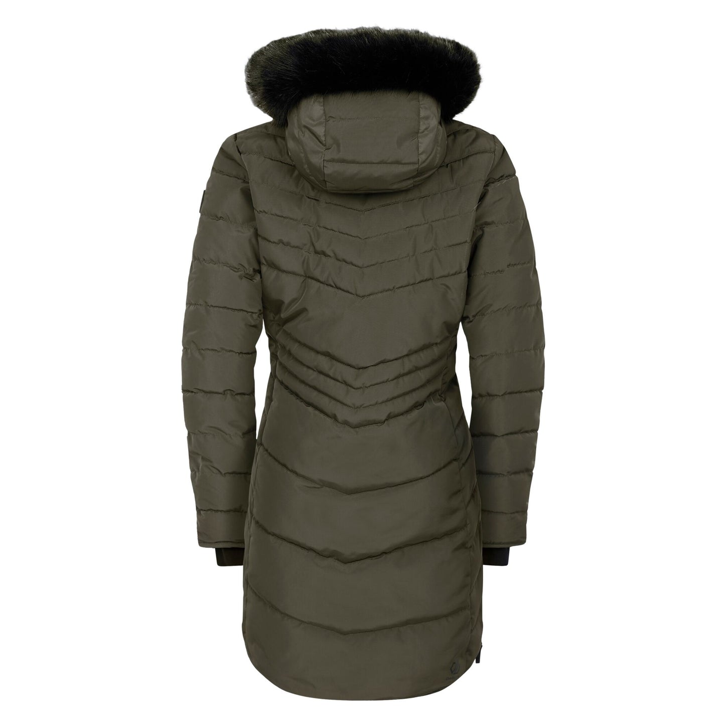Dark Khaki - Back - Dare 2B Womens-Ladies Striking IIII Mid Length Padded Jacket