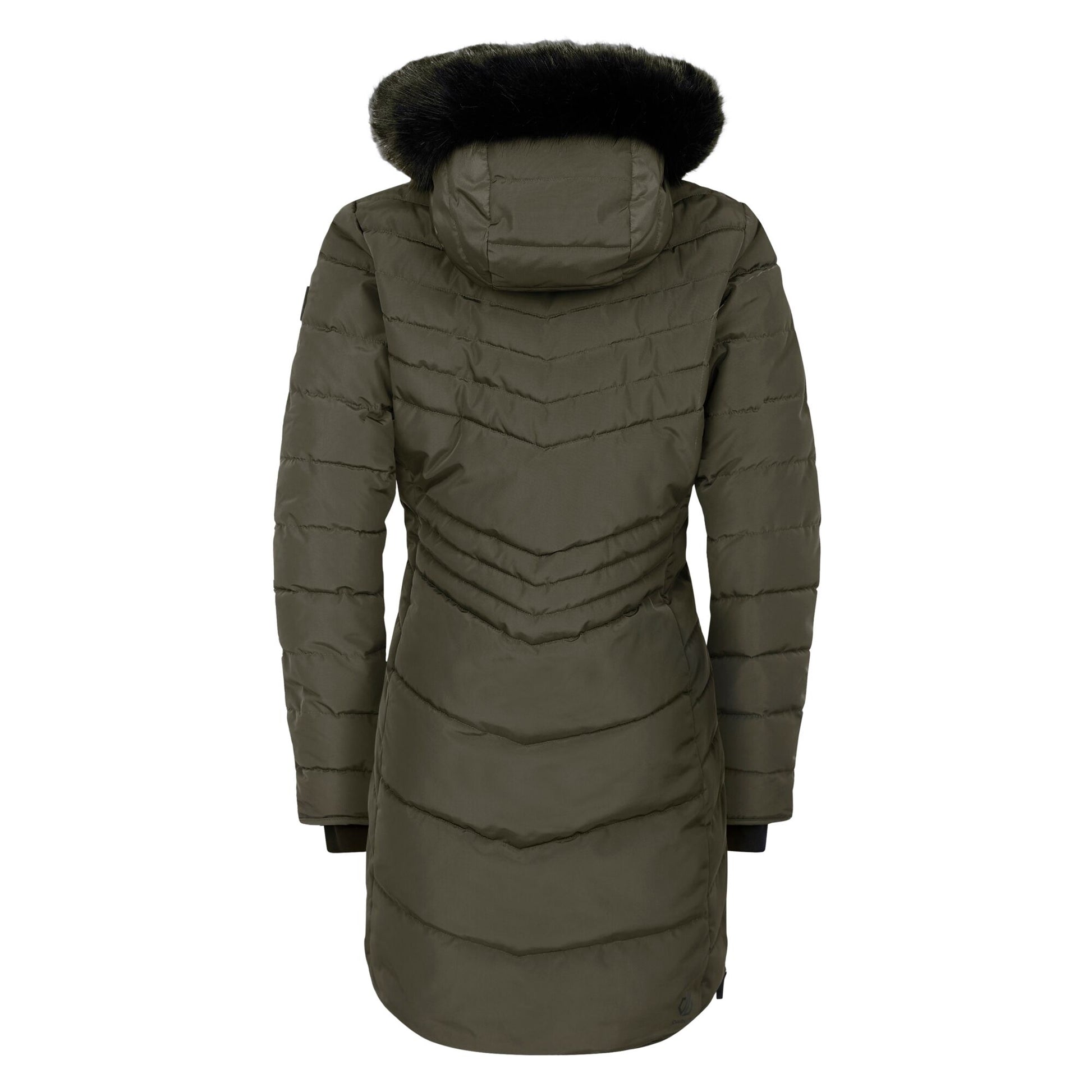 Dark Khaki - Back - Dare 2B Womens-Ladies Striking IIII Mid Length Padded Jacket