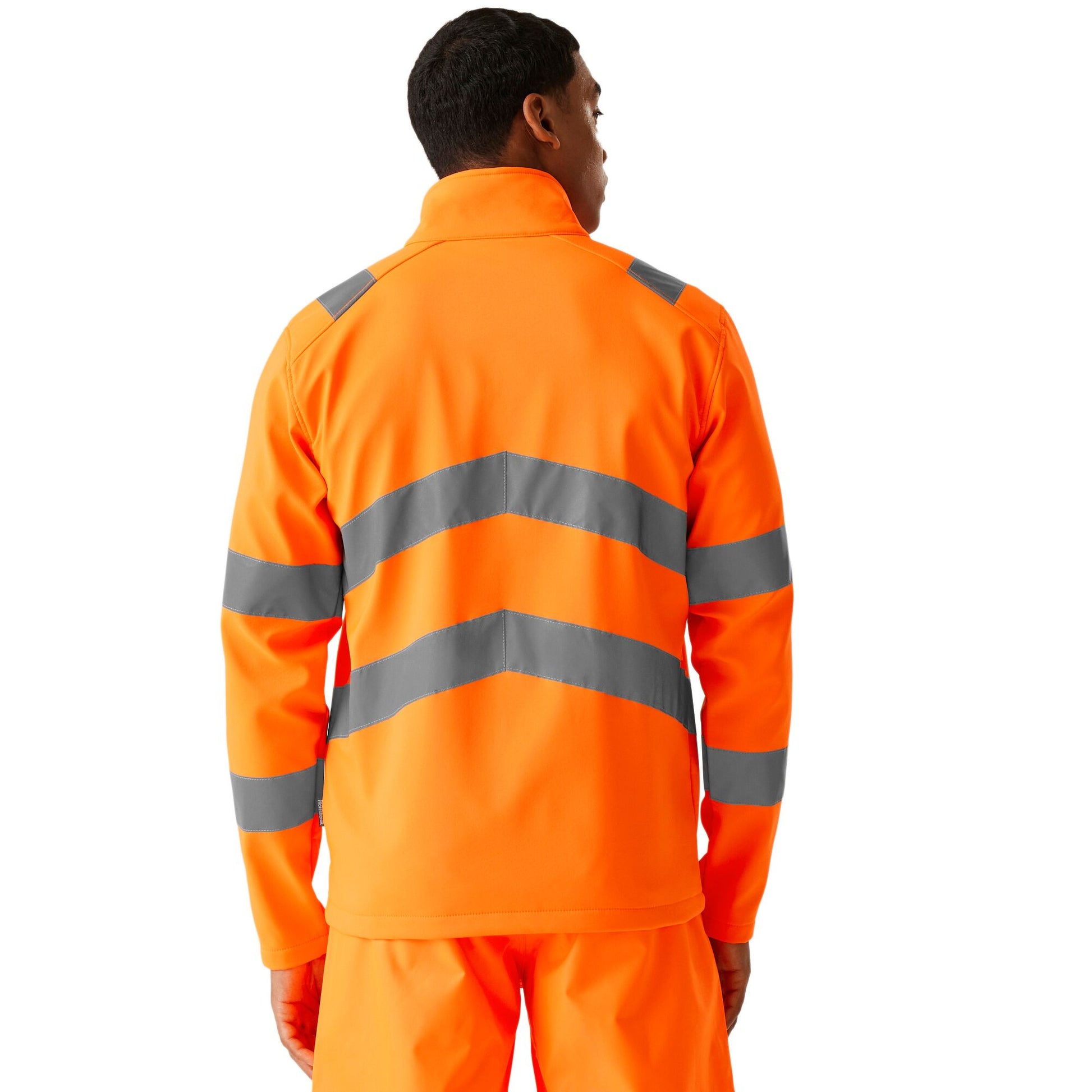Orange - Lifestyle - Regatta Professional Mens 2 Layer Hi-Vis Soft Shell Jacket