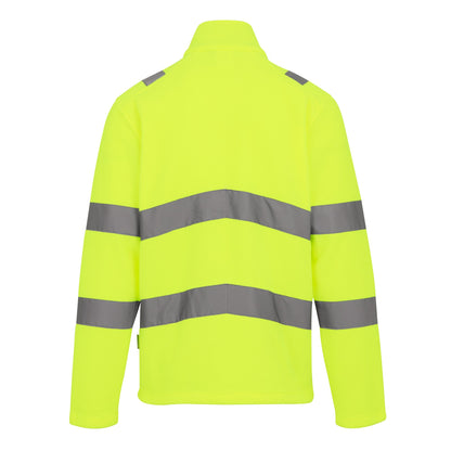 Yellow - Back - Regatta Professional Mens Pro Contract Thor Hi-Vis Fleece Jacket