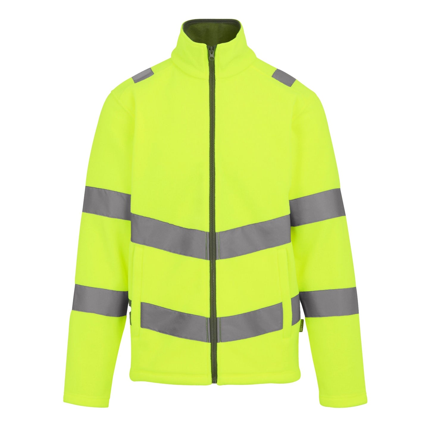 Yellow - Front - Regatta Professional Mens Pro Contract Thor Hi-Vis Fleece Jacket