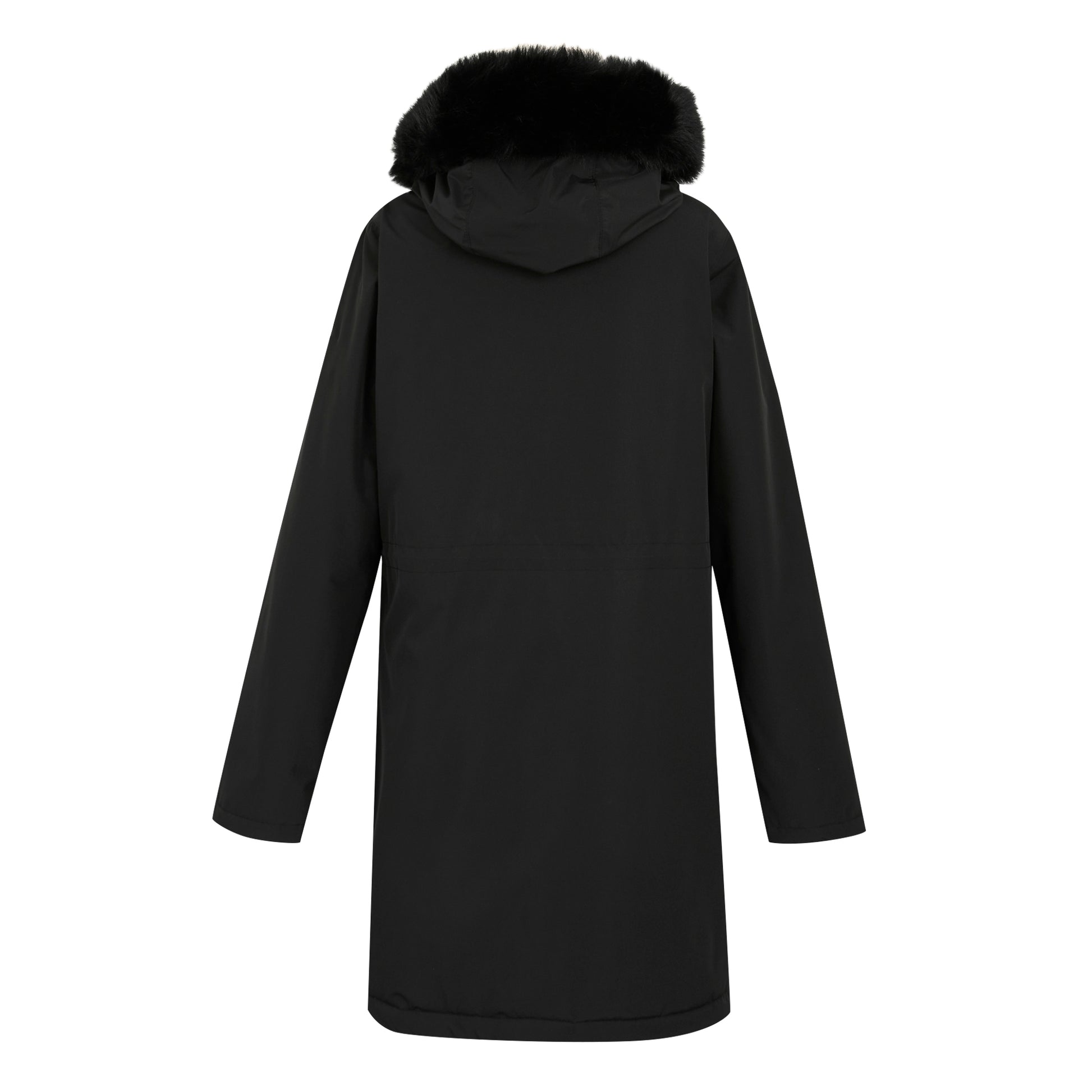 Black - Back - Regatta Womens-Ladies Faux Fur Trim Parka