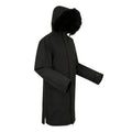 Black - Side - Regatta Womens-Ladies Faux Fur Trim Parka