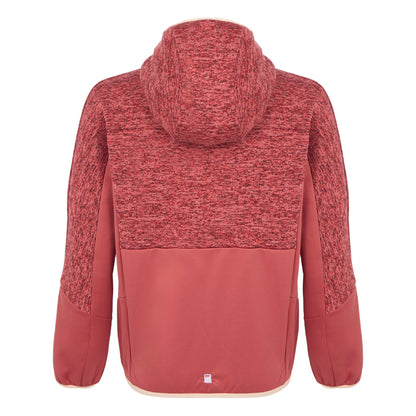 Red Sky-Mineral Red - Back - Regatta Childrens-Kids Dissolver IX Marl Full Zip Fleece Jacket