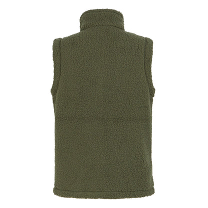 Dark Khaki - Back - Regatta Womens-Ladies Calmry Borg Fleece Lined Gilet