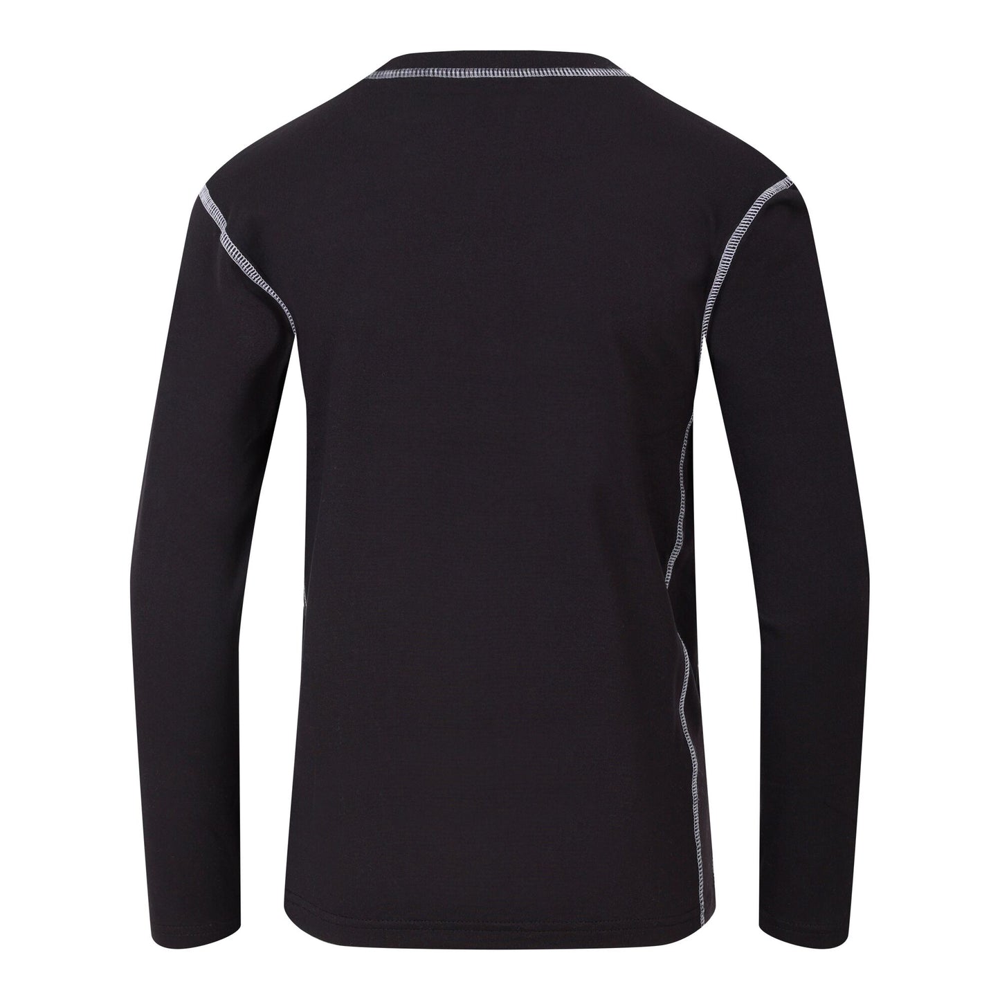 Black - Side - Dare 2B Childrens-Kids Pow II Plain Base Layer Set