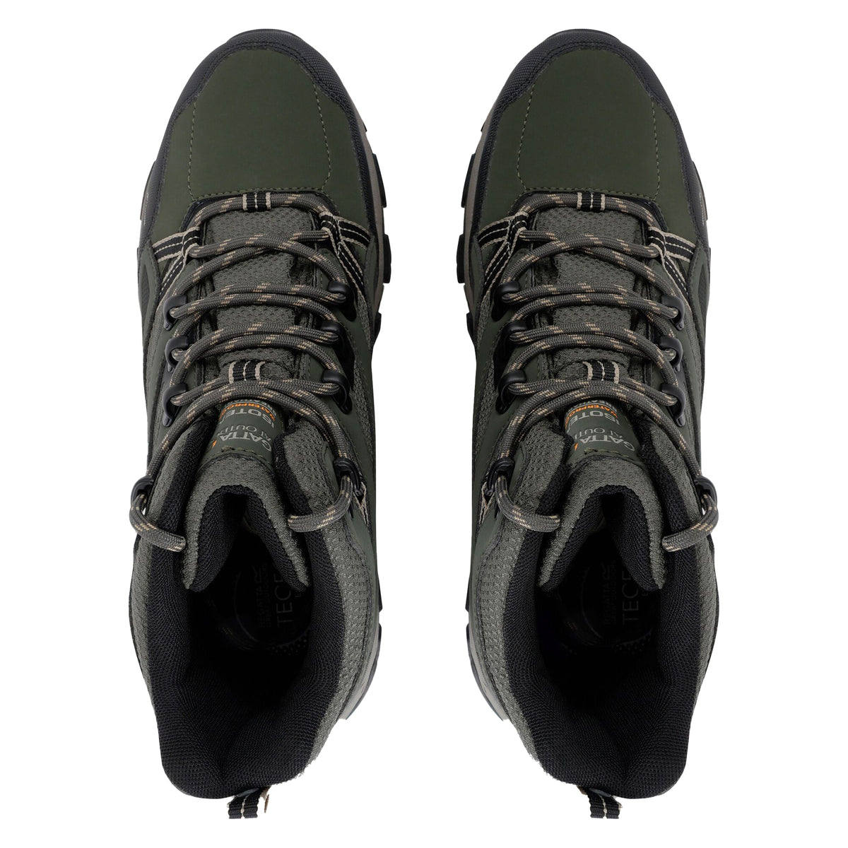 Dark Khaki-Gold Sand - Close up - Regatta Mens Holcombe III Walking Boots