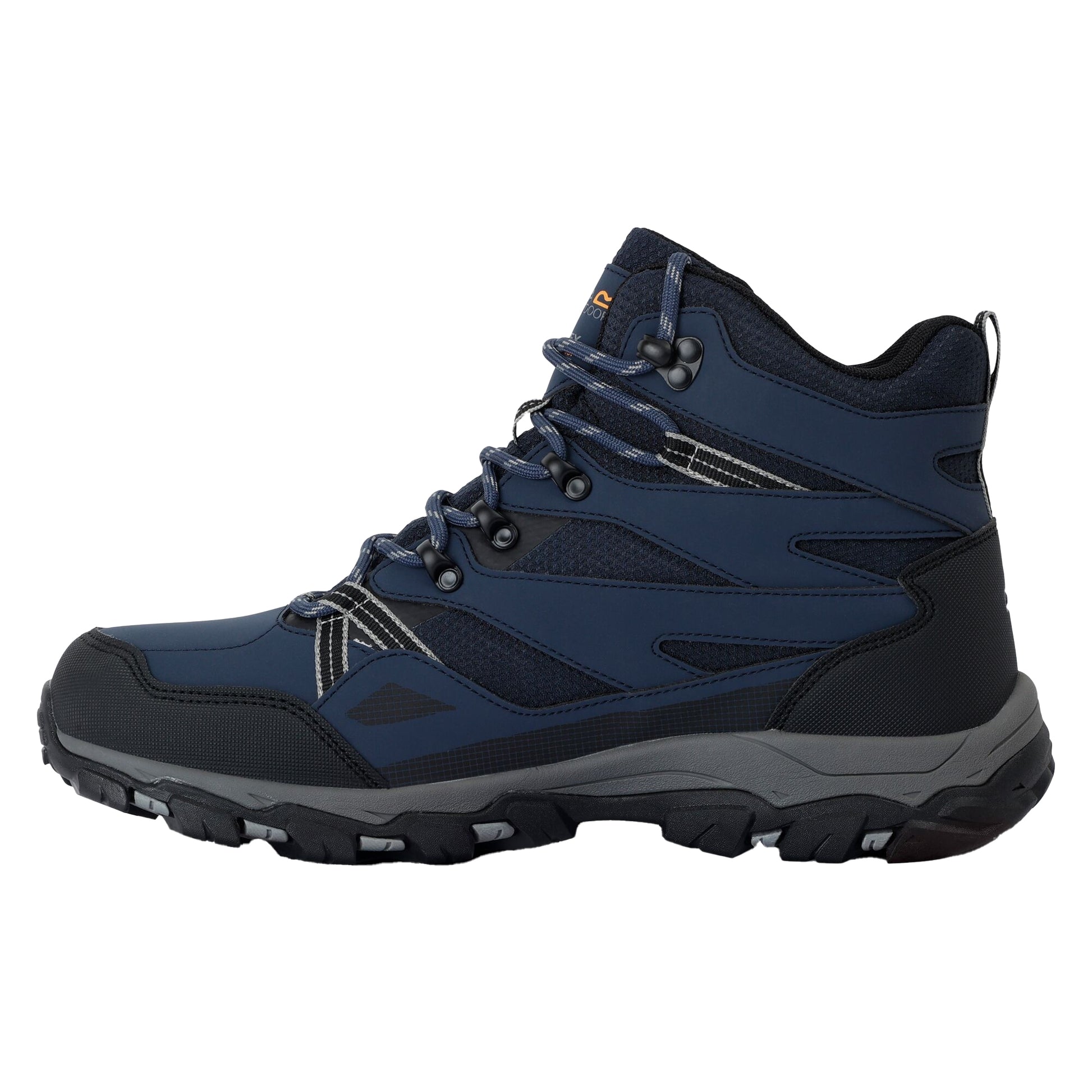 Navy-Dark Steel - Side - Regatta Mens Holcombe III Walking Boots