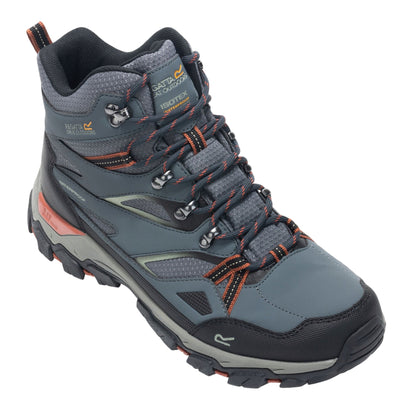 Dark Storm-Brick - Front - Regatta Mens Holcombe III Walking Boots