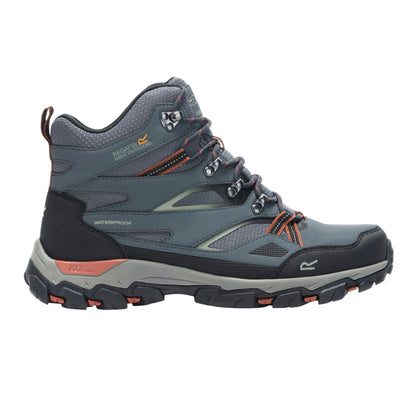 Dark Storm-Brick - Side - Regatta Mens Holcombe III Walking Boots