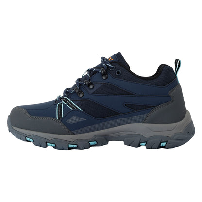 Navy-Aruba Blue - Side - Regatta Womens-Ladies Holcombe III Low Walking Shoes