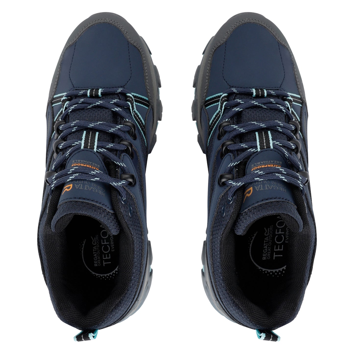 Navy-Aruba Blue - Pack Shot - Regatta Womens-Ladies Holcombe III Low Walking Shoes