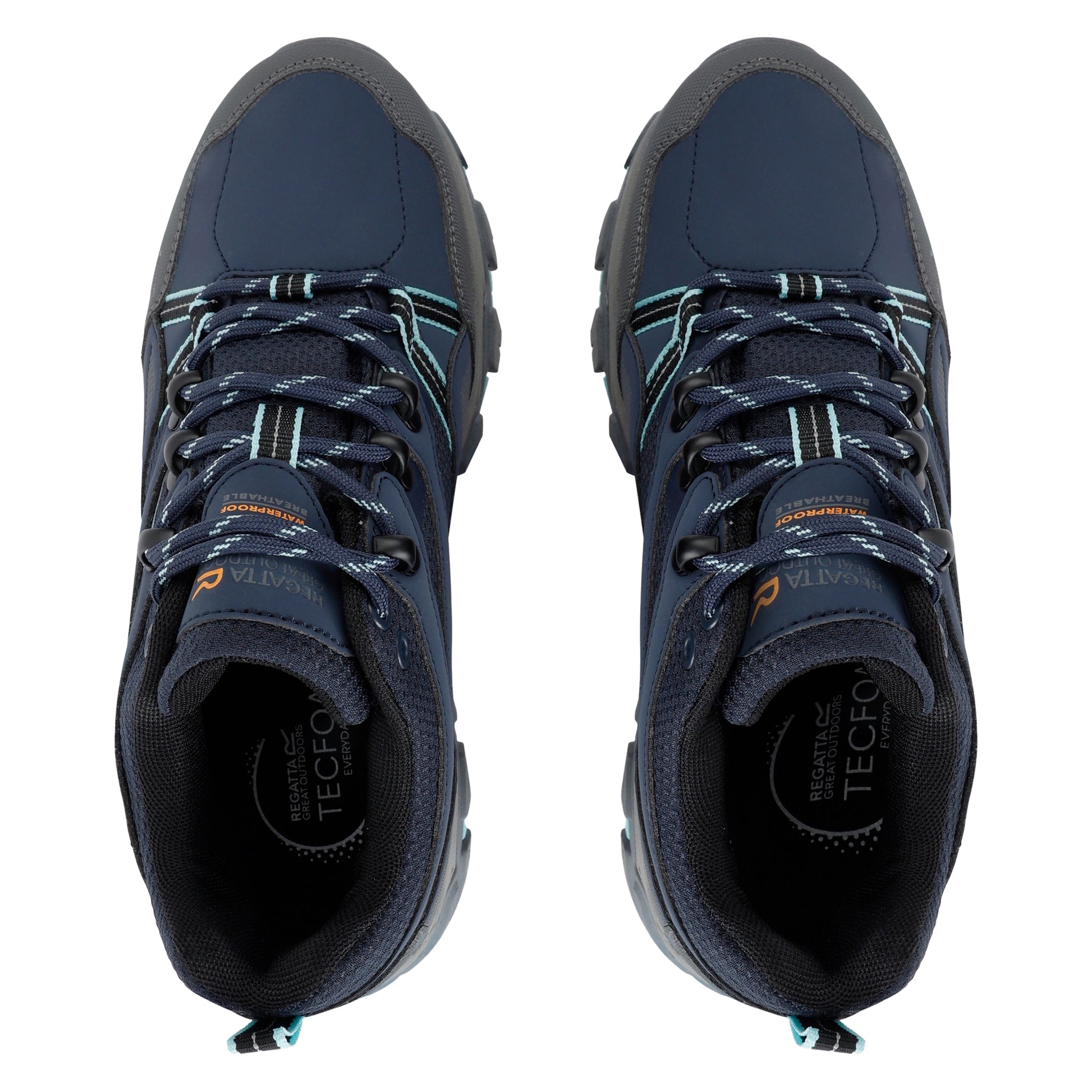 Navy-Aruba Blue - Pack Shot - Regatta Womens-Ladies Holcombe III Low Walking Shoes