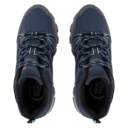 Navy-Aruba Blue - Pack Shot - Regatta Womens-Ladies Holcombe III Low Walking Shoes