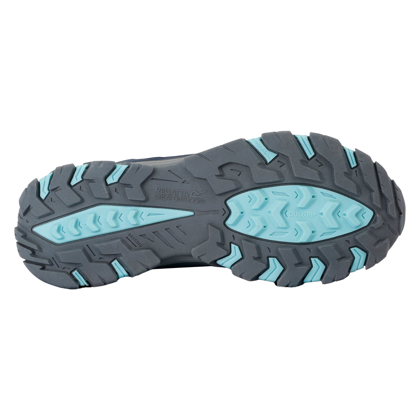 Navy-Aruba Blue - Close up - Regatta Womens-Ladies Holcombe III Low Walking Shoes