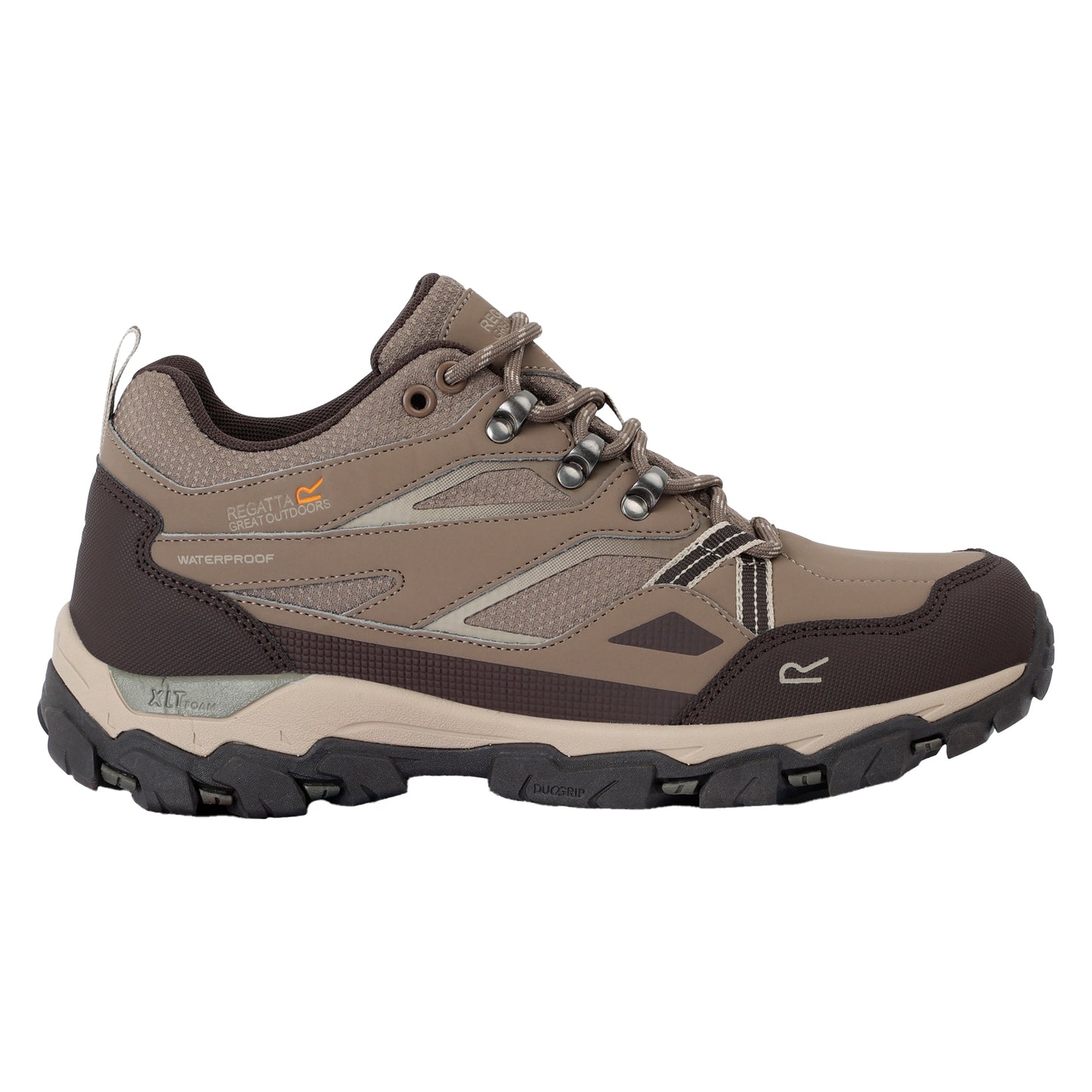Walnut-White Pepper - Lifestyle - Regatta Womens-Ladies Holcombe III Low Walking Shoes