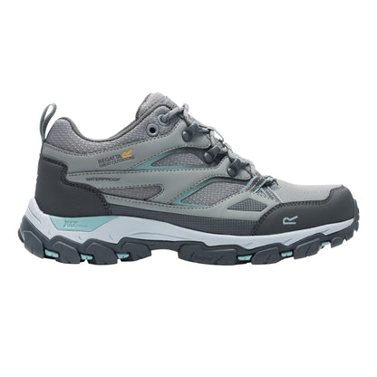 Dark Steel-Ivy Moss - Side - Regatta Womens-Ladies Holcombe III Low Walking Shoes