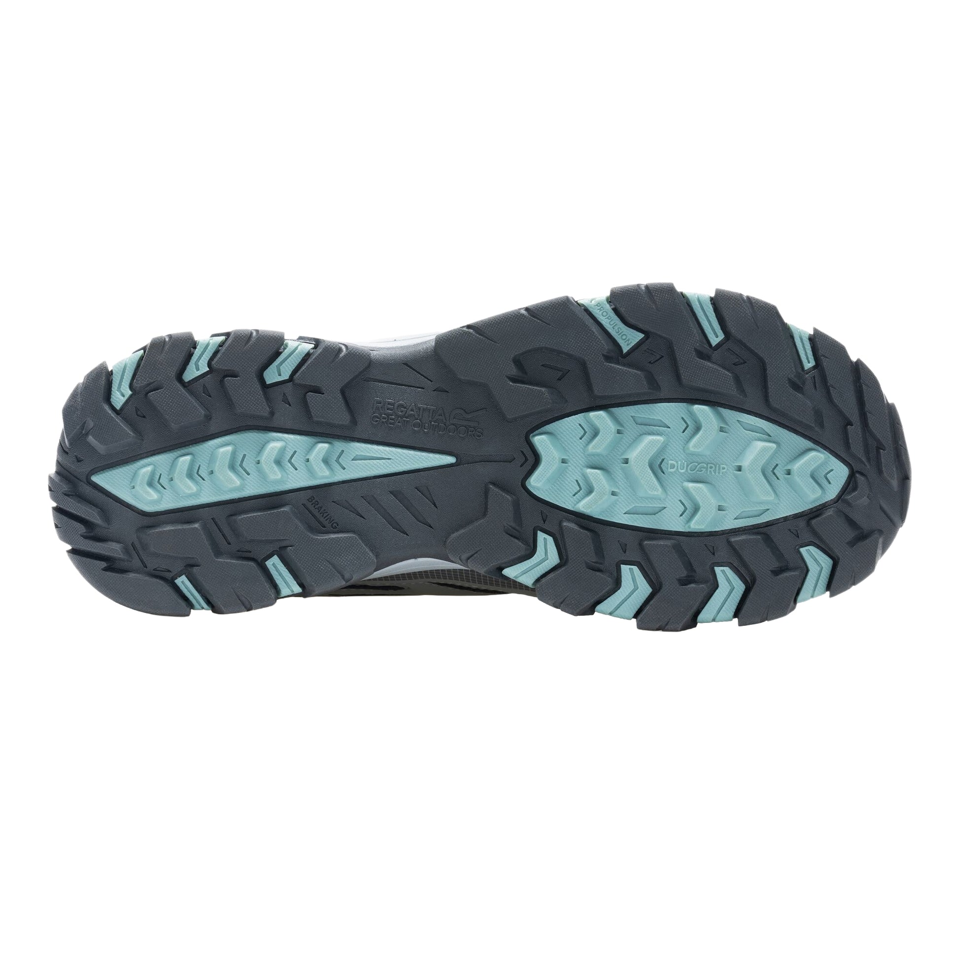Dark Steel-Ivy Moss - Pack Shot - Regatta Womens-Ladies Holcombe III Low Walking Shoes