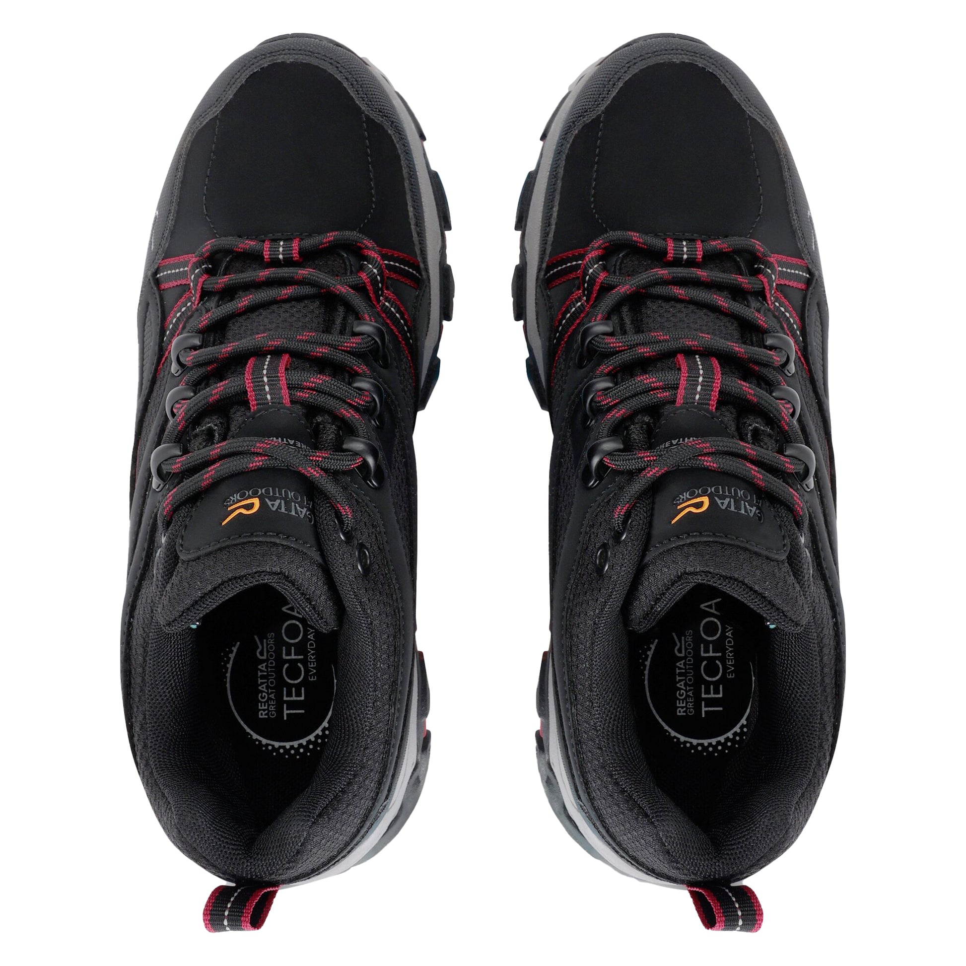 Black-Beaujolais - Close up - Regatta Womens-Ladies Holcombe III Low Walking Shoes