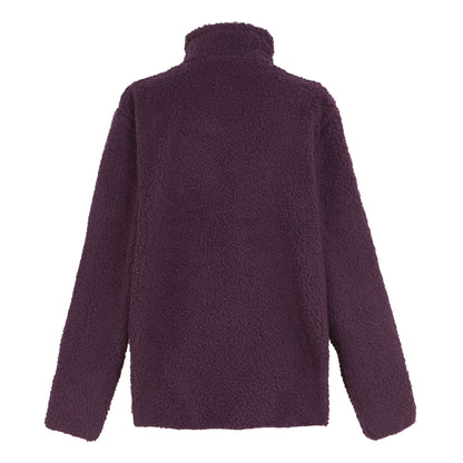 Deep Plum - Back - Regatta Womens-Ladies Ria Fluffy Full Zip Fleece Jacket