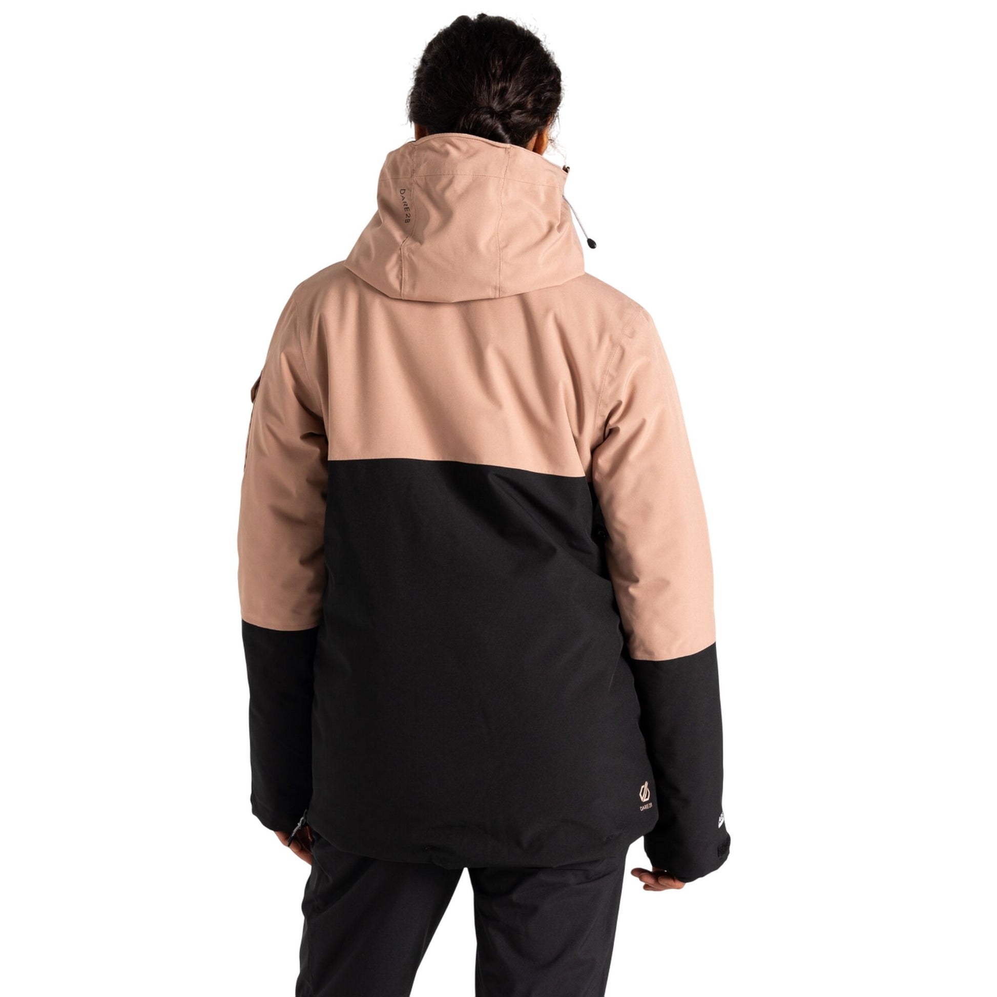 Cashmere-Black - Back - Dare 2B Womens-Ladies Slide Out Colour Block Overhead Ski Jacket