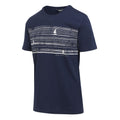 Navy - Side - Regatta Mens Cline VIII Camping And Beer T-Shirt