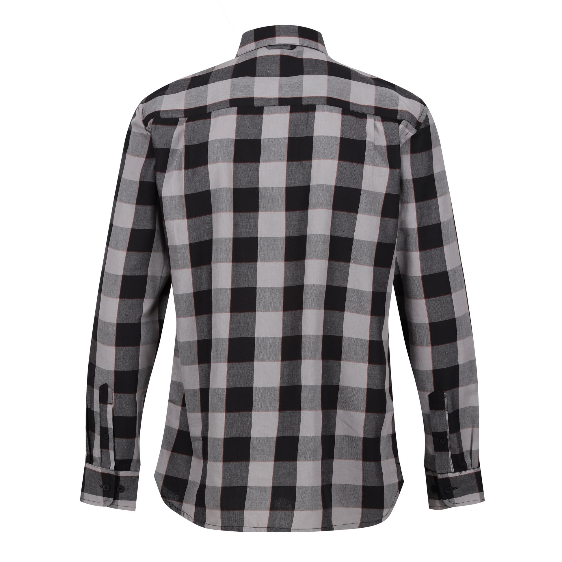 Black-Dark Grey - Back - Regatta Mens Lance Bold Check Shirt