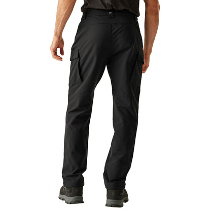 Black - Side - Regatta Mens Questra Cargo Trousers
