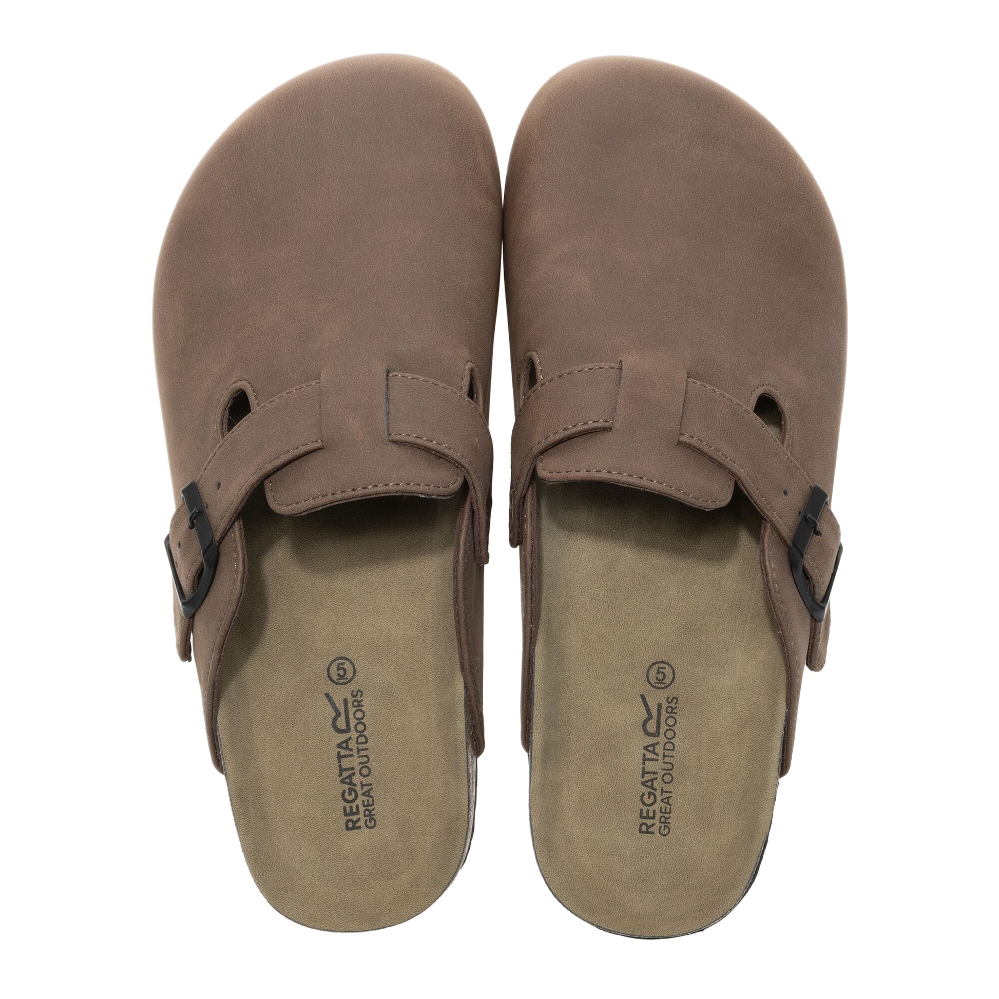 Chestnut - Close up - Regatta Womens-Ladies Kaber Mules