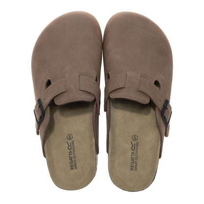 Chestnut - Close up - Regatta Womens-Ladies Kaber Mules